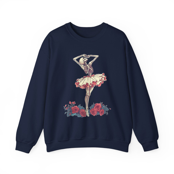 Floral Ballerina Shirt Elegant Ballet Dancer Design Sweatshirt S-5XL