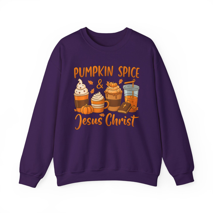 Pumpkin Spice Jesus Christ Shirt Christian Pumpkin Bible Verse Fall Sweatshirt S-5XL