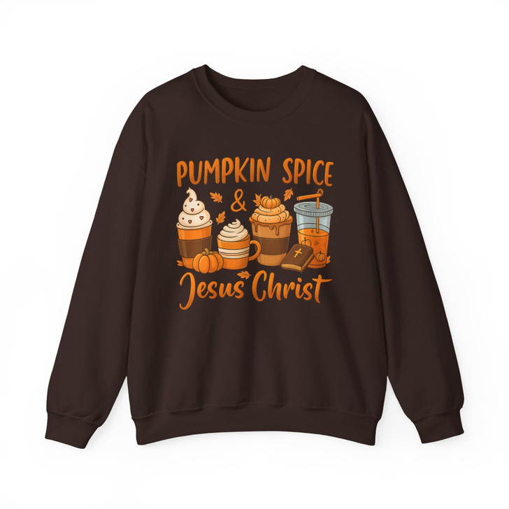 Pumpkin Spice Jesus Christ Shirt Christian Pumpkin Bible Verse Fall Sweatshirt S-5XL