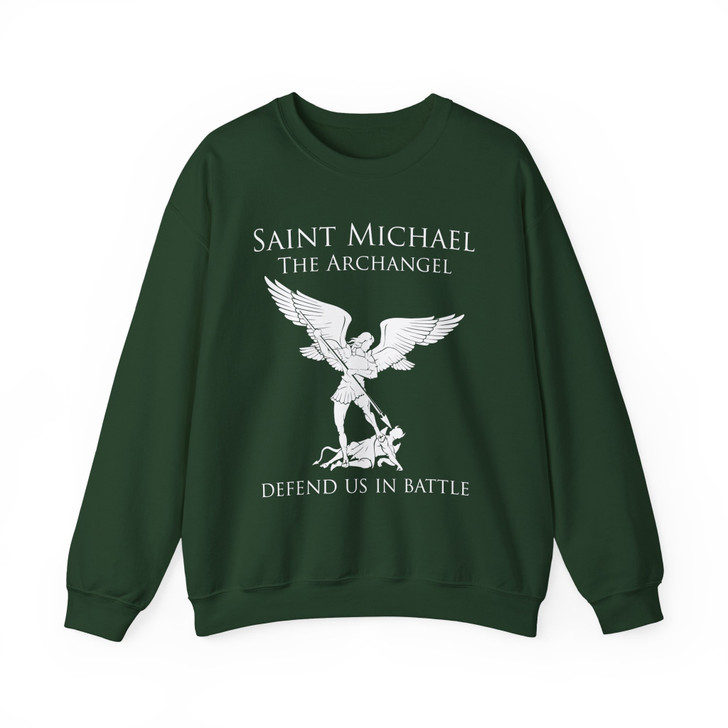 Saint Michael Archangel Shirt Catholic Warrior St Michael Gift Sweatshirt S-5XL