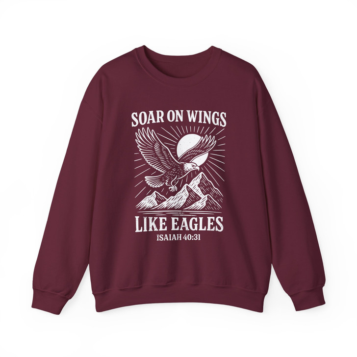 Soar On Wings Like Eagles Shirt Isaiah 40 31 Faith Sweatshirt S-5XL