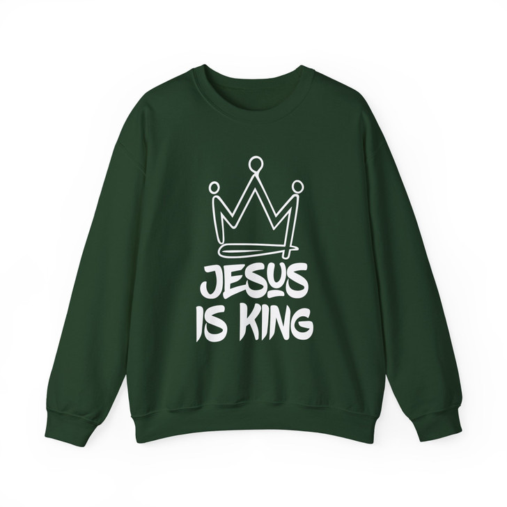 Jesus Is King Shirt Christian Bible Verse Faith Sweatshirt S-5XL