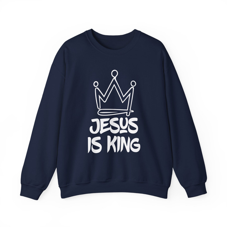 Jesus Is King Shirt Christian Bible Verse Faith Sweatshirt S-5XL