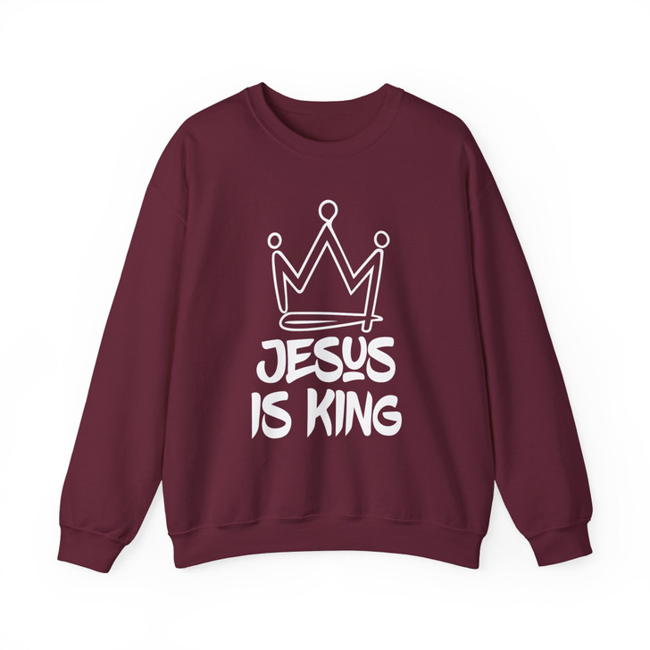 Jesus Is King Shirt Christian Bible Verse Faith Sweatshirt S-5XL