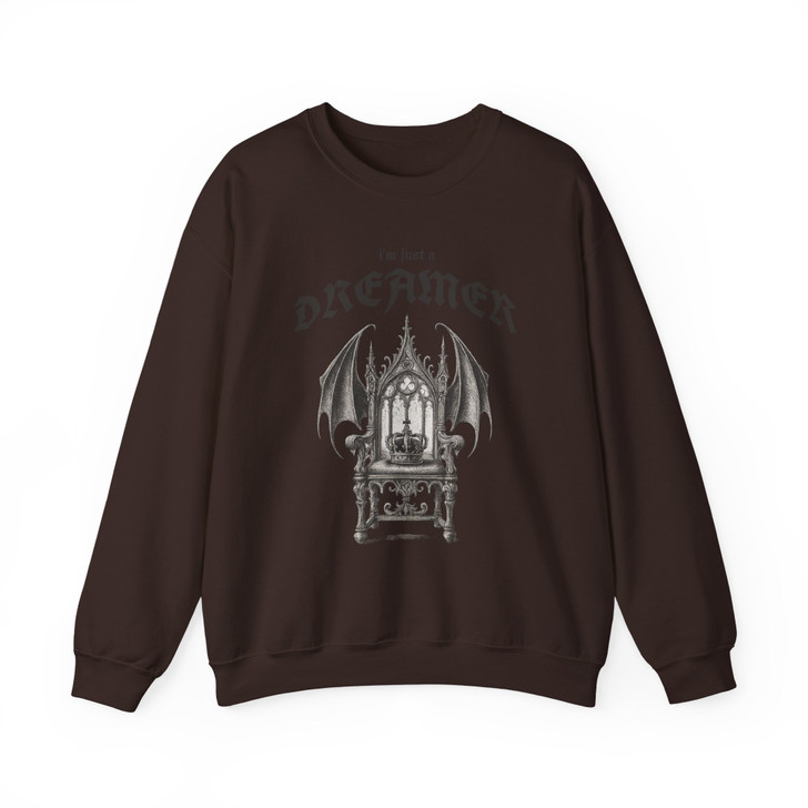 Vintage Gothic Bat Throne Shirt Dark Dreamer Sweatshirt S-5XL