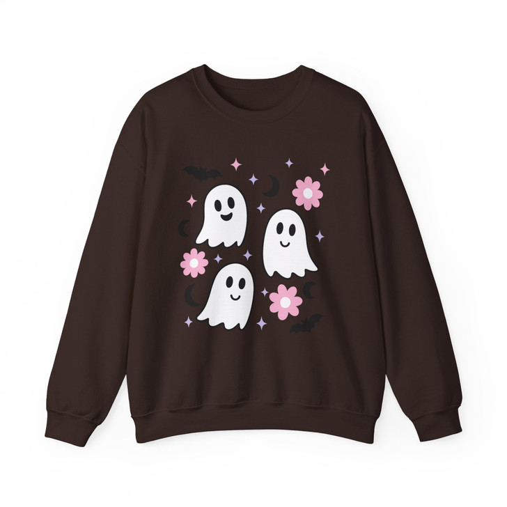 Cute Kawaii Ghost Halloween Shirt Adult Sweatshirt S-5XL