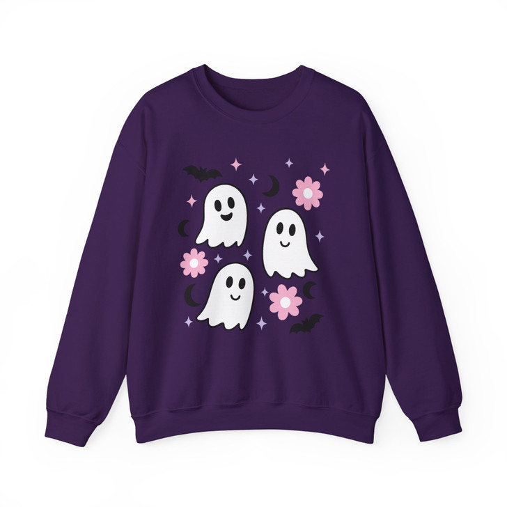Cute Kawaii Ghost Halloween Shirt Adult Sweatshirt S-5XL