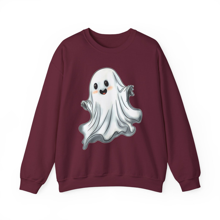 Shimmer Ghost Halloween Shirt Glitter Spooky Adult Sweatshirt S-5XL