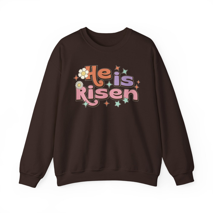 He Is Risen Easter Christian Shirt Adult Sweatshirt S-5XL