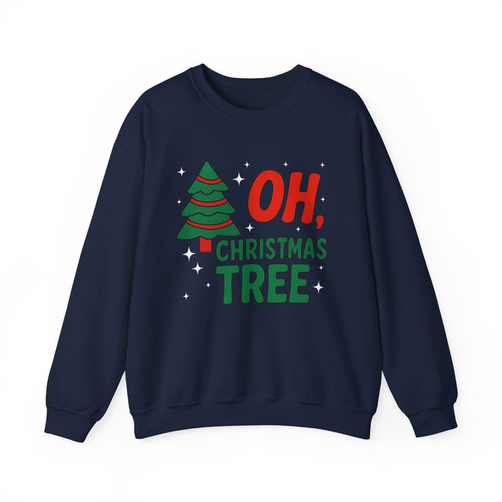 Oh Christmas Xmas Tree Holiday Sweatshirt Festive Winter Gift Sweatshirt S-5XL