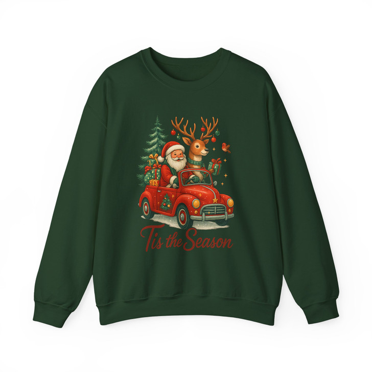 Funny Santa Tis The Season Christmas Sweatshirt Sweatshirt S-5XL
