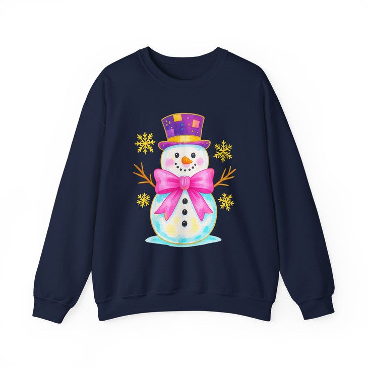 Snowman Womens Christmas Holiday Crewneck Sweatshirt S-5XL
