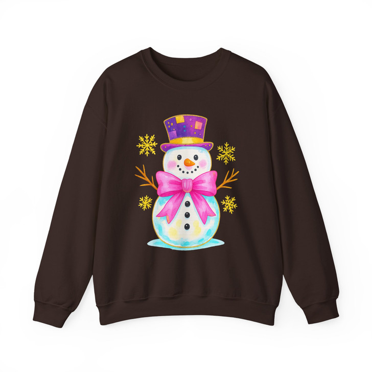 Snowman Womens Christmas Holiday Crewneck Sweatshirt S-5XL