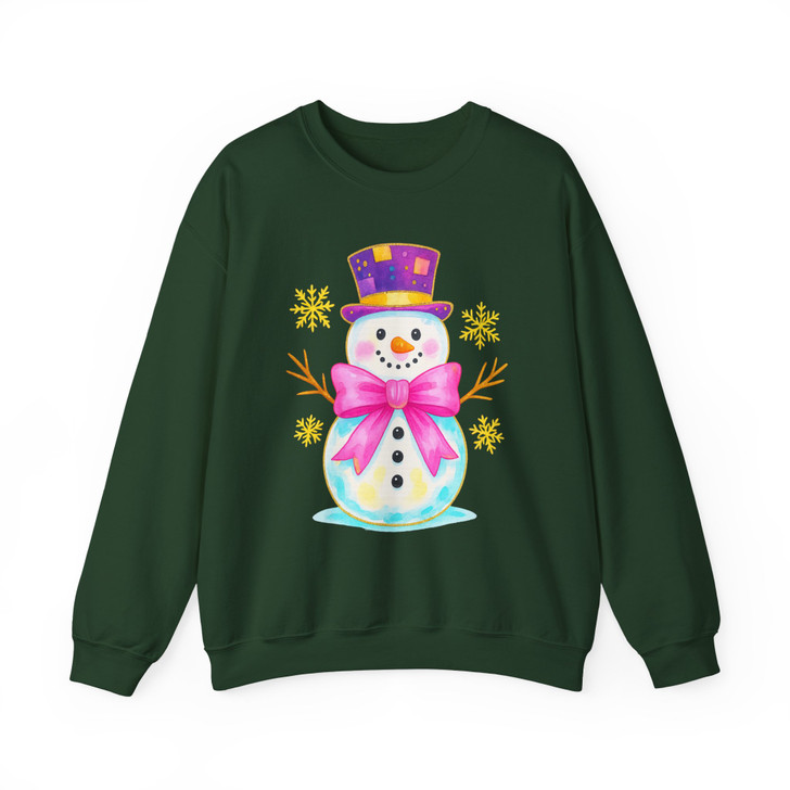 Snowman Womens Christmas Holiday Crewneck Sweatshirt S-5XL