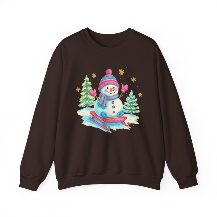 Christmas Snowman Holiday Gift Crewneck Sweatshirt S-5XL