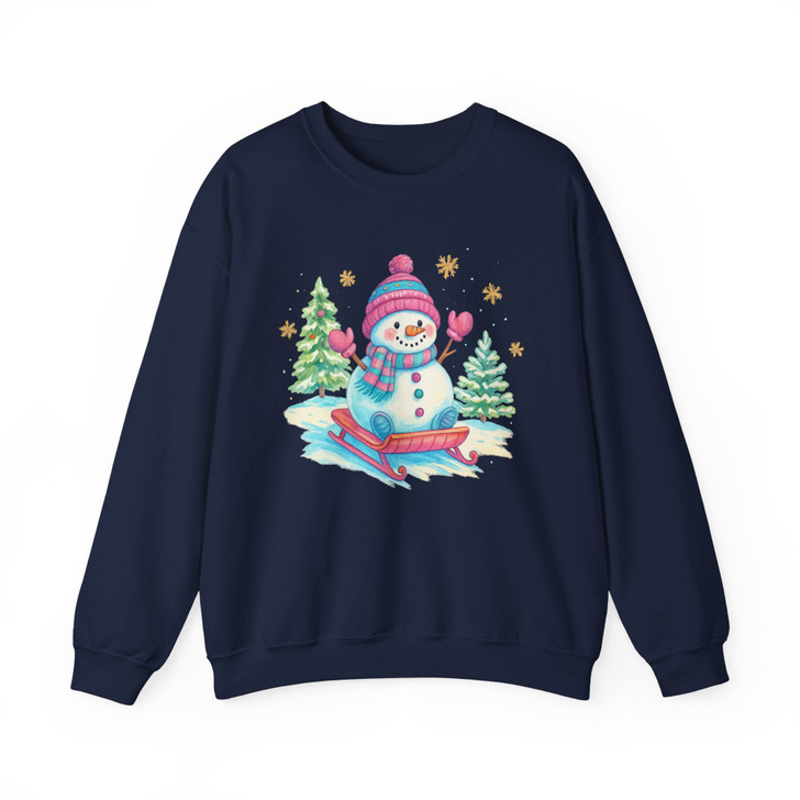 Christmas Snowman Holiday Gift Crewneck Sweatshirt S-5XL