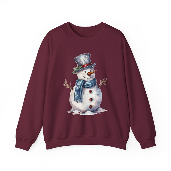 Christmas Snowman Holiday Crewneck Sweatshirt S-5XL