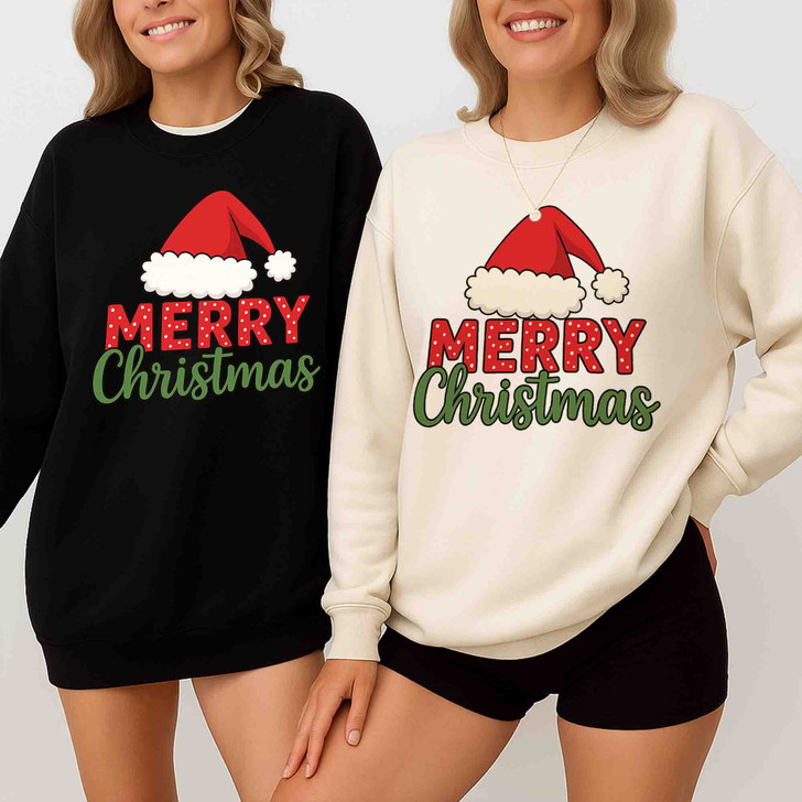 Merry Christmas Holiday Crewneck Sweatshirt S-5XL