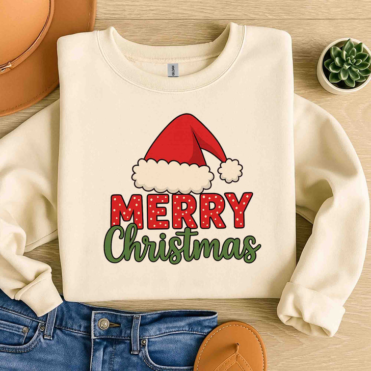 Merry Christmas Holiday Crewneck Sweatshirt S-5XL