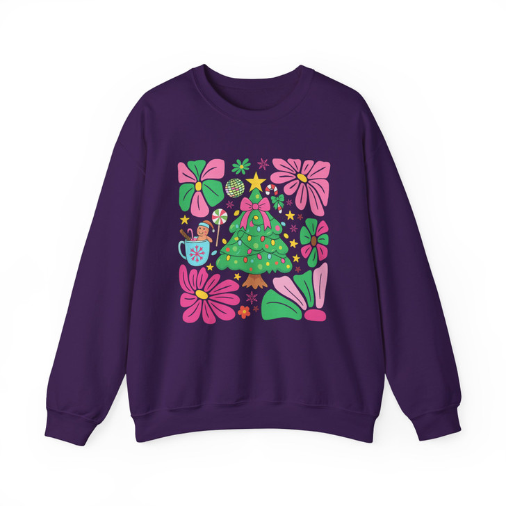 Festive Holiday Winter Christmas Crewneck Sweatshirt S-5XL