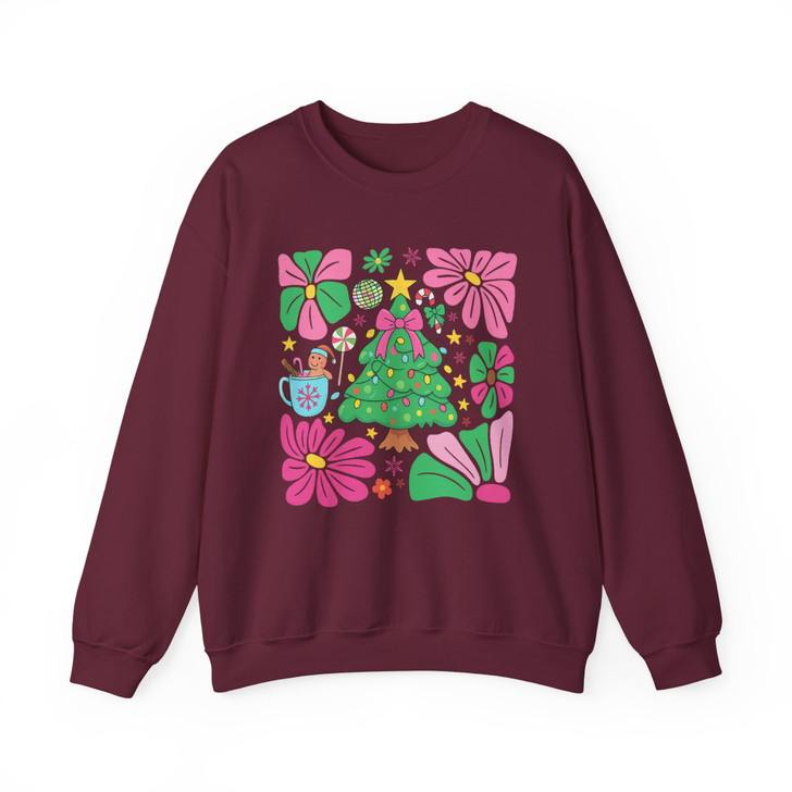 Festive Holiday Winter Christmas Crewneck Sweatshirt S-5XL