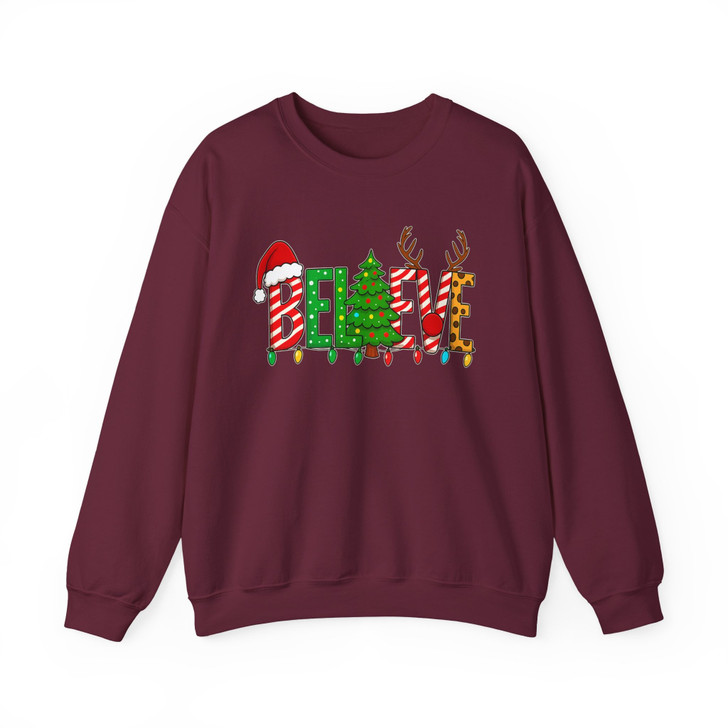 Believe in Christmas Family Holiday Sweatshirt S-5XL