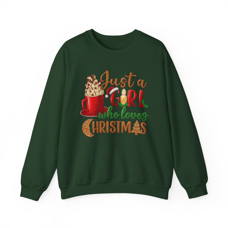 Just A Girl Who Loves Christmas Holiday Sweatshirt S-5XL