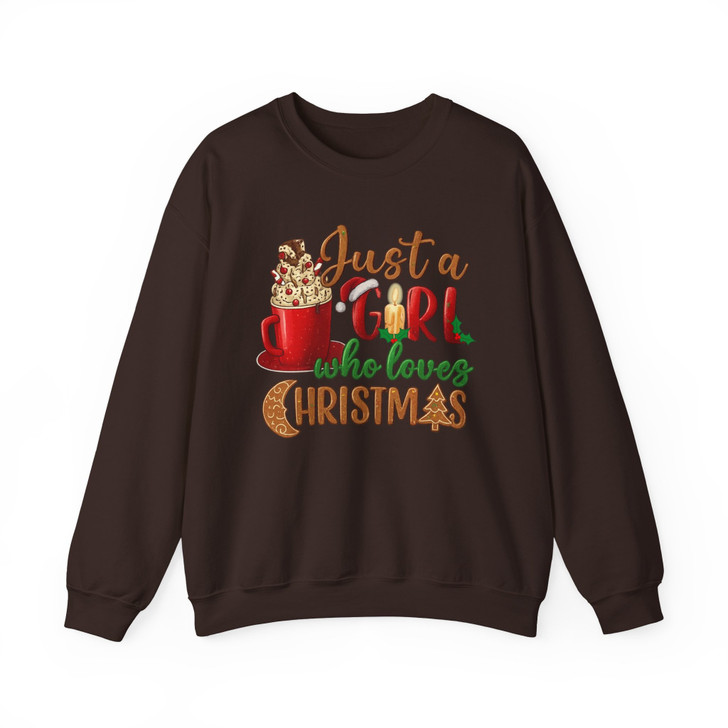 Just A Girl Who Loves Christmas Holiday Sweatshirt S-5XL