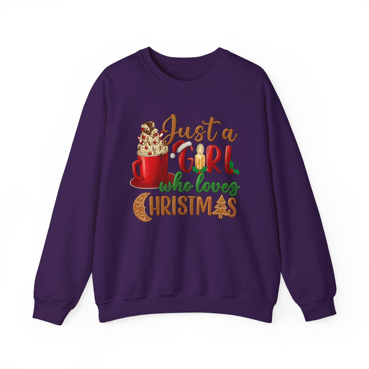 Just A Girl Who Loves Christmas Holiday Sweatshirt S-5XL