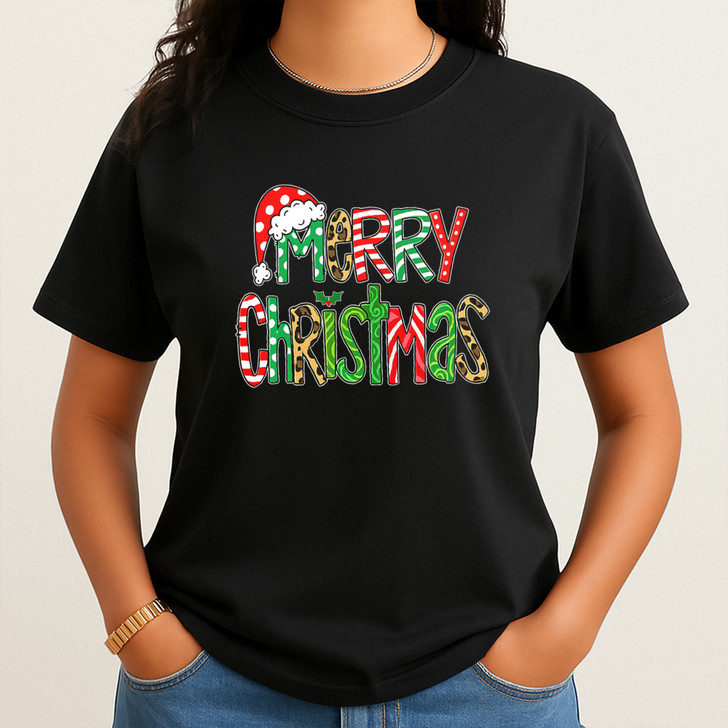 Festive Holiday Winter Christmas Crewneck Shirt T-shirt S-5XL