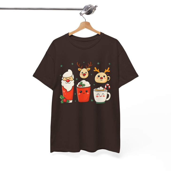 Christmas Coffee Lover Holiday Crewneck Shirt T-shirt S-5XL