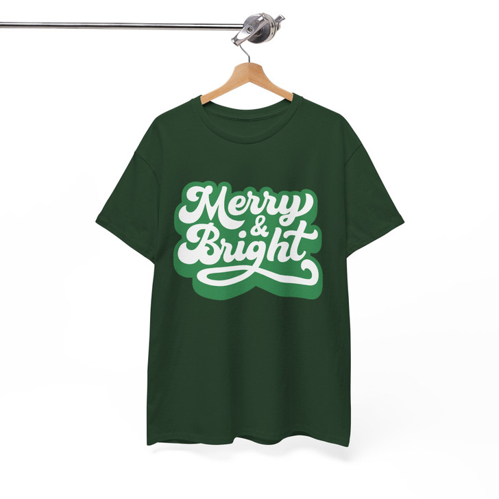 Festive Merry and Bright Christmas Crewneck Shirt T-shirt S-5XL