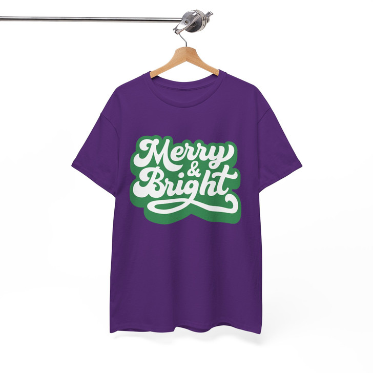 Festive Merry and Bright Christmas Crewneck Shirt T-shirt S-5XL
