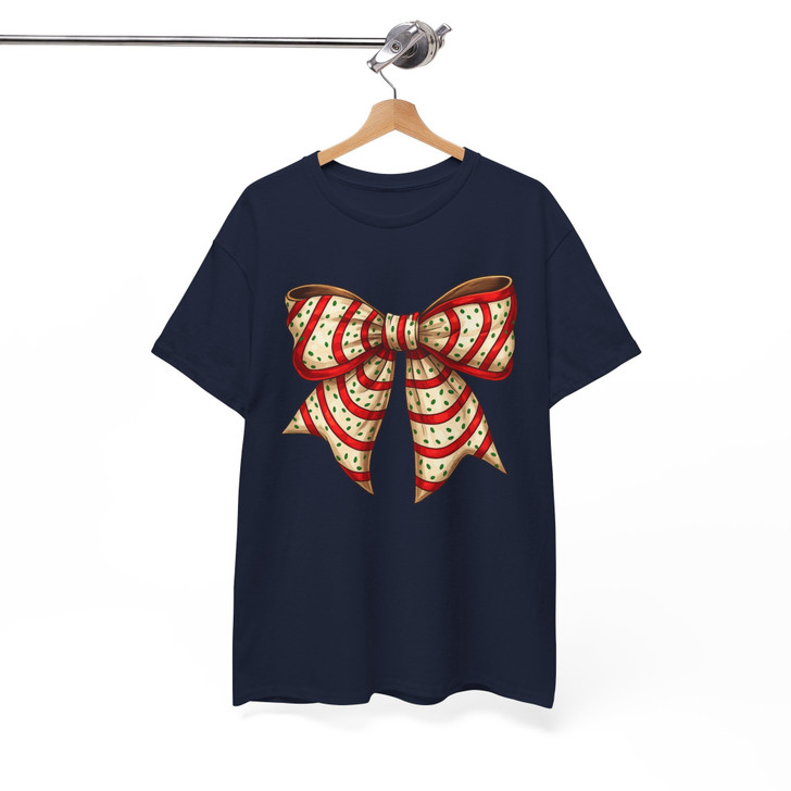 Cute Christmas Bow Colorful Holiday Shirt T-shirt S-5XL