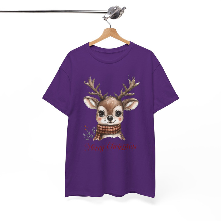 Festive Reindeer Holiday Cozy Winter Crewneck Shirt T-shirt S-5XL