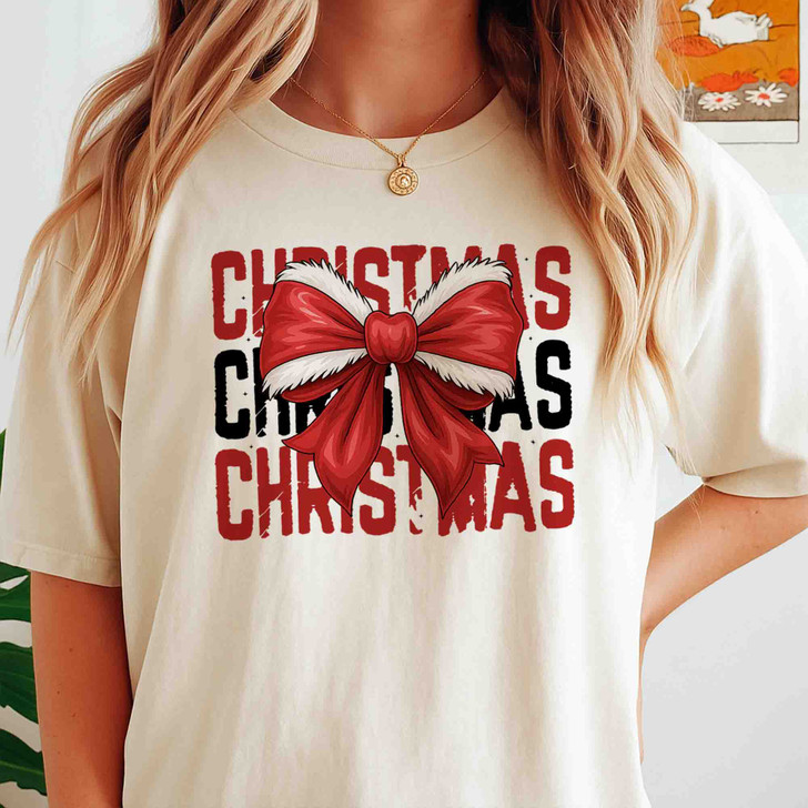 Festive Coquette Holiday Family Matching Cozy Christmas Shirt T-shirt S-5XL