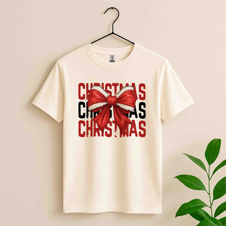Festive Coquette Holiday Family Matching Cozy Christmas Shirt T-shirt S-5XL