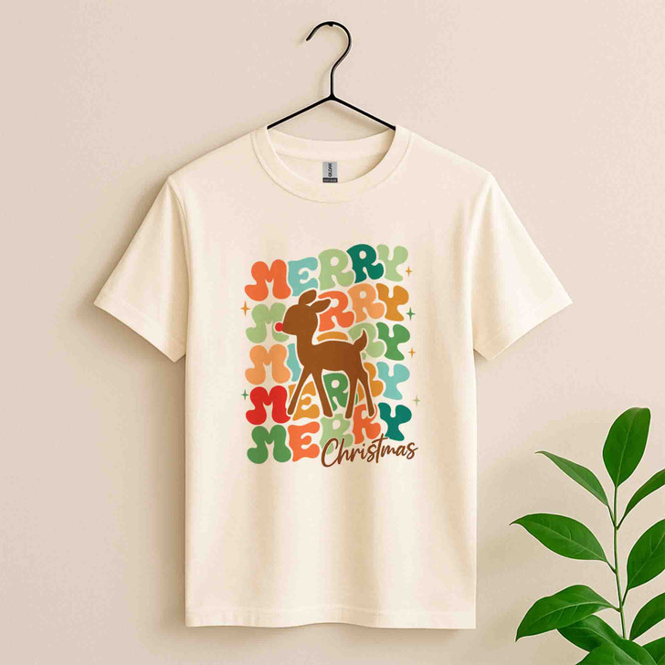Cozy Holiday Reindeer Winter Christmas Crewneck Shirt T-shirt S-5XL