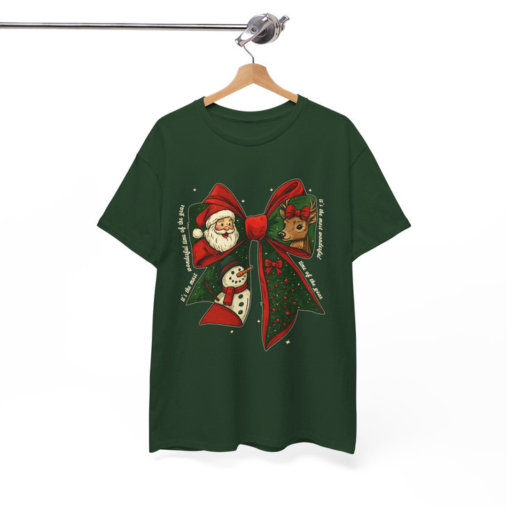 Festive Coquette Holiday Snowman Reindeer Winter Shirt T-shirt S-5XL