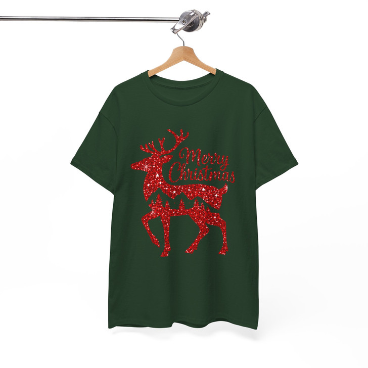 Cozy Winter Holiday Reindeer Graphic Christmas Shirt T-shirt S-5XL