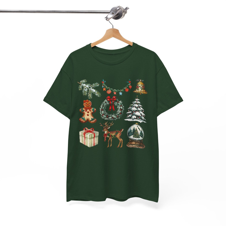 Vintage Coquette Christmas Bow Santa Holiday Crewneck Shirt T-shirt S-5XL