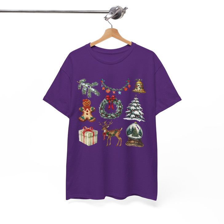 Vintage Coquette Christmas Bow Santa Holiday Crewneck Shirt T-shirt S-5XL