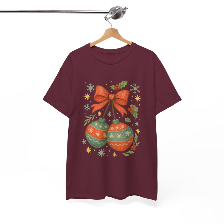 Coquette Christmas Cherries Girly Holiday Crewneck Shirt T-shirt S-5XL