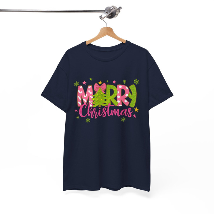 Coquette Bow Christmas Tree Merry Holiday Crewneck Shirt T-shirt S-5XL