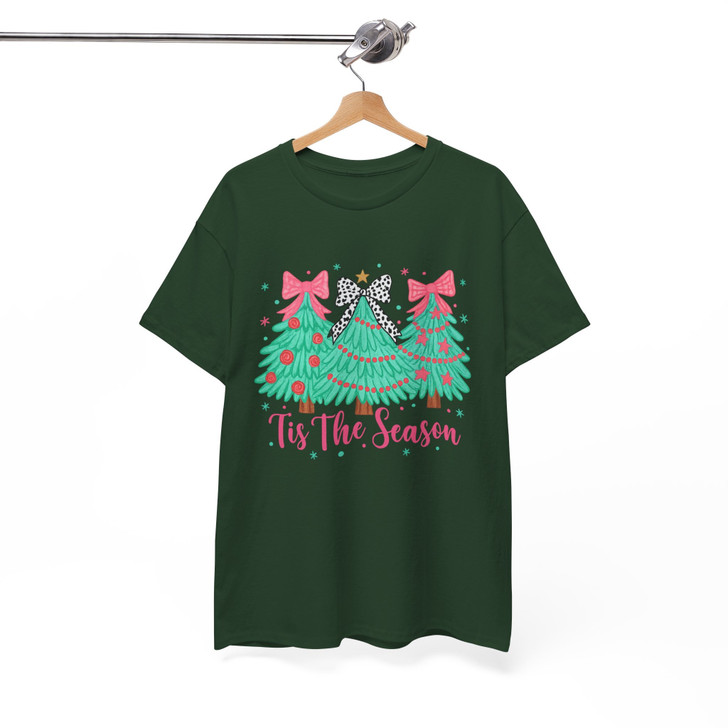 Tis The Season Vibrant Christmas Tree Holiday T-shirt S-5XL