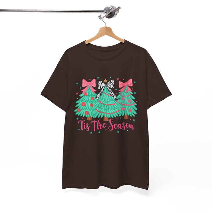 Tis The Season Vibrant Christmas Tree Holiday T-shirt S-5XL