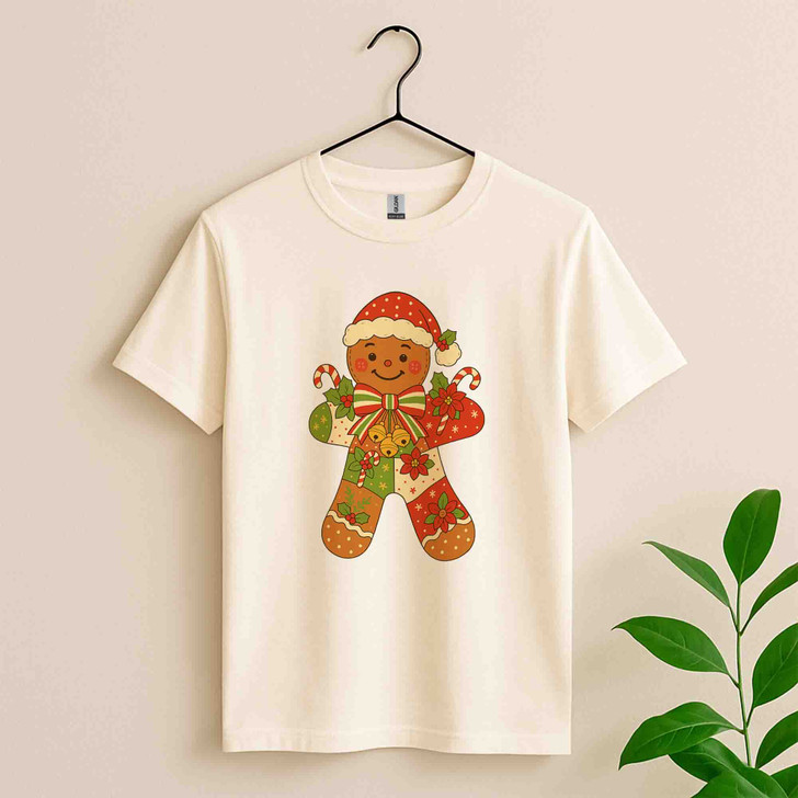 Gingerbread Holiday Cute Retro Christmas Baking T-shirt S-5XL