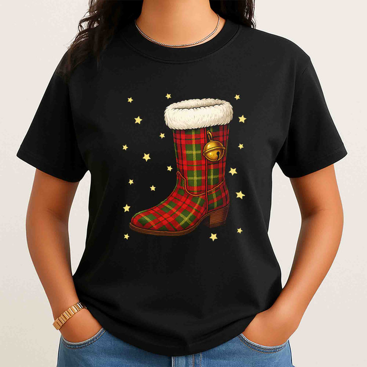 Santa Bow Christmas Coquette New Year Holiday Shirt T-shirt S-5XL