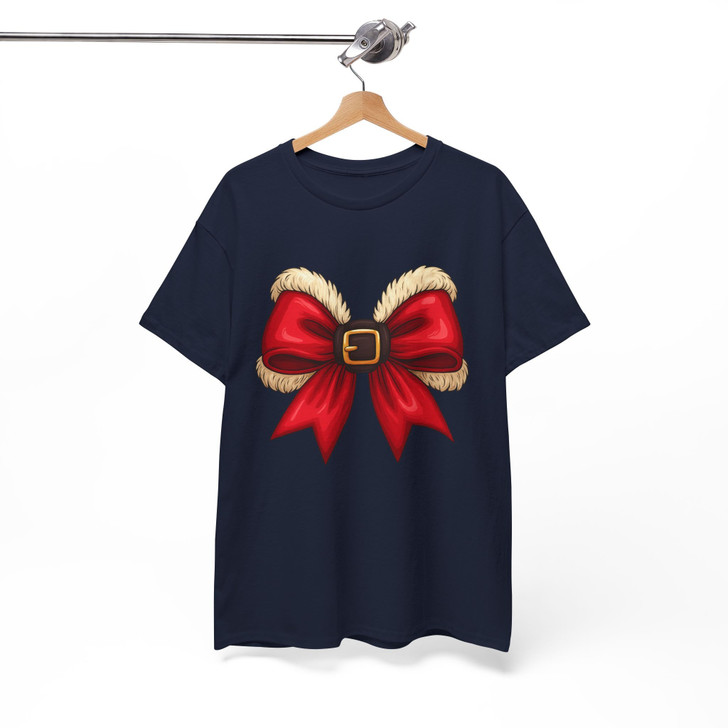 Santa Bow Christmas Coquette Holiday Design Shirt T-shirt S-5XL