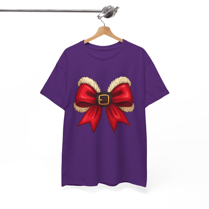 Santa Bow Christmas Coquette Holiday Design Shirt T-shirt S-5XL